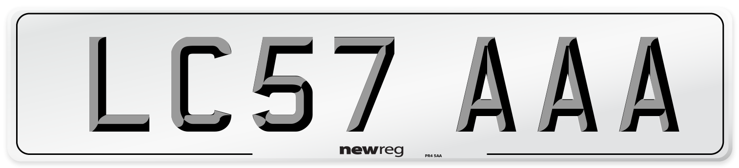 LC57 AAA Number Plate from New Reg